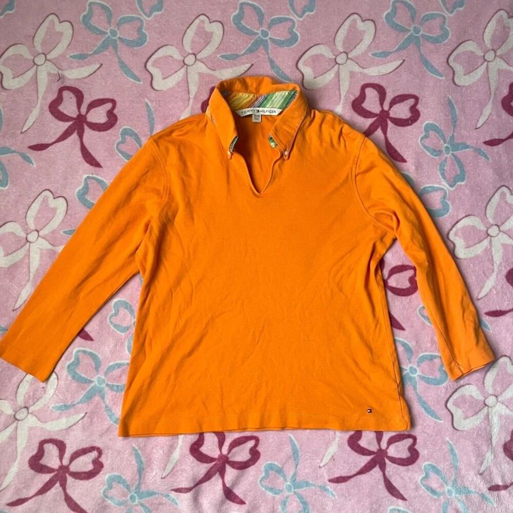 Vintage 90s Tommy Hilfiger XL Polo Shirt Classic Fit Pique Cotton Logo